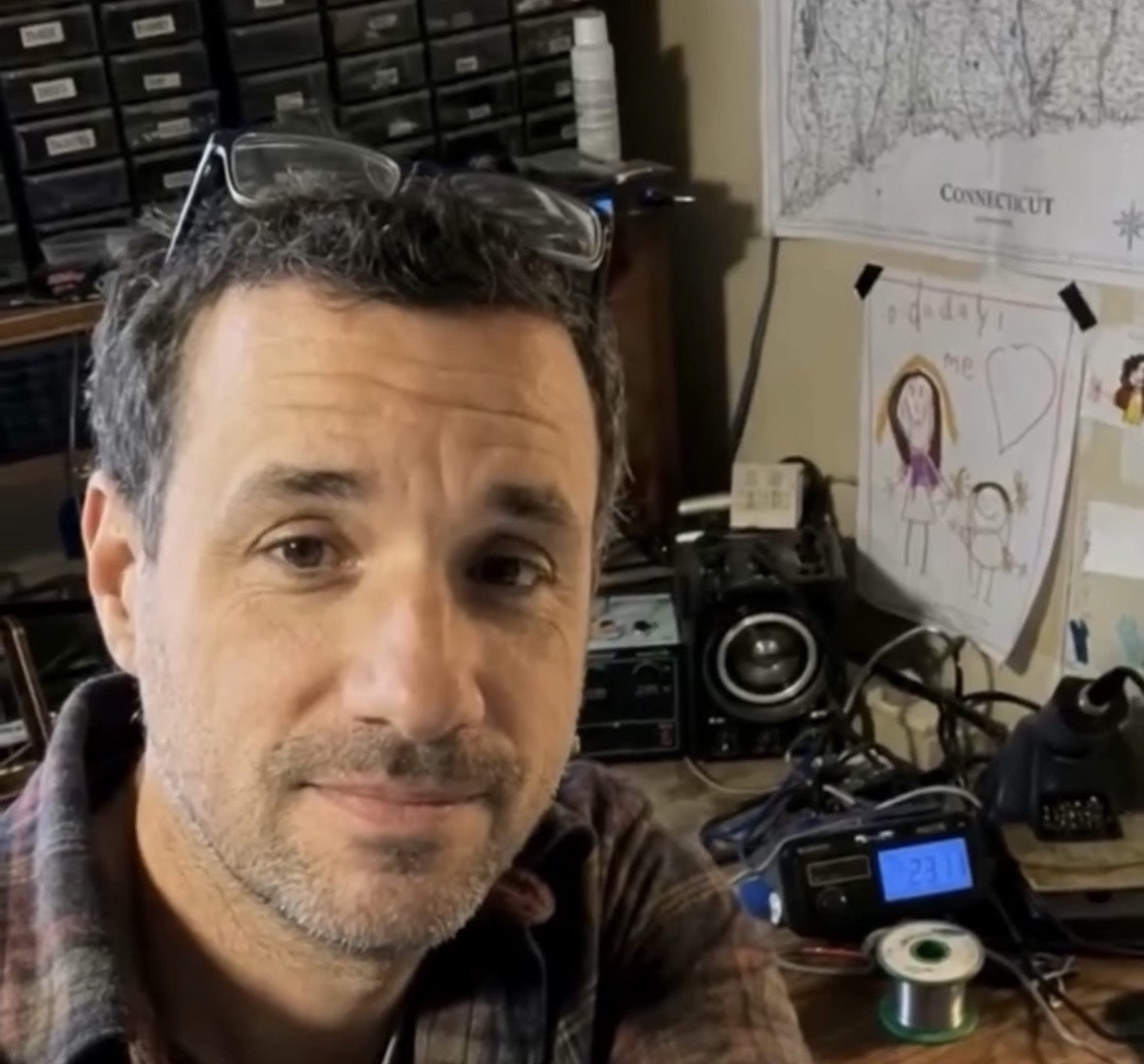 Daniel Berg, founder of Eoka, at his workbench